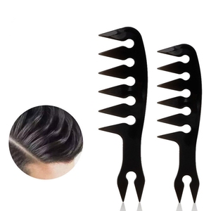 Pettine da Uomo per Styling da Barbiere a Denti Larghi Pettine da Parrucchiere Texturizzante a Doppia Faccia a Denti di Pesce a Forchetta - Product Image 1