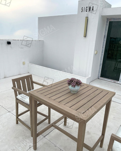 Muebles <span class=keywords><strong>de</strong></span> Teca <span class=keywords><strong>para</strong></span> Exteriores <span class=keywords><strong>de</strong></span> Diseño <span class=keywords><strong>de</strong></span> Fábrica, Estilo Resistente a la Intemperie, Asiento Alto con Reposabrazos, Barra <span class=keywords><strong>de</strong></span> <span class=keywords><strong>Patio</strong></span> <span class=keywords><strong>de</strong></span> <span class=keywords><strong>Madera</strong></span> Sólida - Product Image 6
