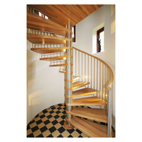 Escalier en colimaçon personnalisé moderne pour intérieur, escalier rotatif en acier au carbone avec rampe en verre pour villa et maison