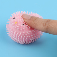 Animal poussin nouvelle tendance Tpr matériel Kawii Mochi Fidget jouet Squishy petit canard lumineux avec lumière LED