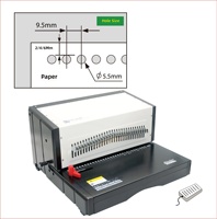 Perforatrice électrique en métal EH3000 pour feuilles mobiles (30 trous) et classeurs à anneaux (26 trous), avec bandes de fixation rigides et anneaux ouverts