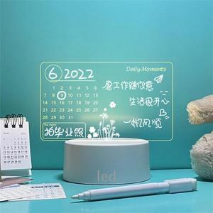 Acryl Notitiebord Usb Bericht Vakantie Licht Met <span class=keywords><strong>Pen</strong></span> Led Transparante Nachtlamp Cadeau Voor Kamerdecoratie - Product Image 3