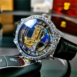 Mechanical watch men's watch double-sided hollow waterproof luminous new model