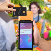 Terminal de point de vente portable Android 13 en gros, 6 pouces, 3 Go, 16 Go, 4G LTE, WiFi, BT, GPS, lecteur NFC, imprimante thermique 58 mm pour la billetterie