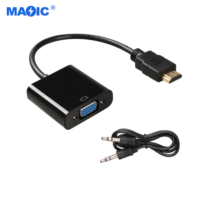 Bulk Price Hdmi to Vga Audio Video Cables 1080P HDMI Male to VGA Female Adapter Hdmi to Vga With Audio Cable