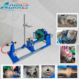 Double Guide Rail Combination 300kg 200kg 100kg Load Capacity Welding Turntable Automatic Rotary Welding Positioner for Pipes - Product Image 3