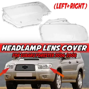 2pcs Car Front Headlight Headlamp Lens Cover Trim Head <b>Light</b> <b>Shell</b> ABS for Subaru for Forester 2006-2008 SU2503119 SU2502119 - Product Image 1
