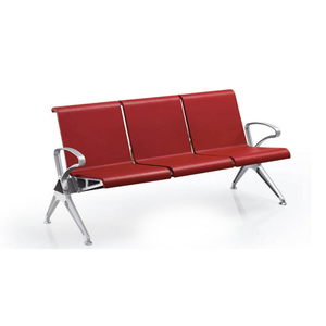 Chaise d'attente d'aéroport en gros d'usine coussin en cuir PU en acier <span class=keywords><strong>trois</strong></span> sièges banc <span class=keywords><strong>tandem</strong></span> hôpital 3 <span class=keywords><strong>places</strong></span> chaise d'attente - Product Image 2