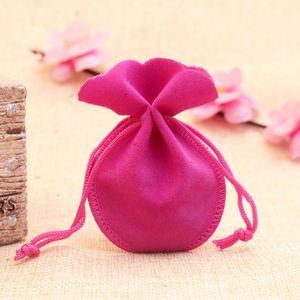 Sac à bijoux en velours de haute qualité avec cordon de serrage pour montres et colliers, vente en gros, logo personnalisé imprimé, pochette de rangement pour bijoux - Product Image 5