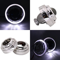 HYML 3.0 pouces bi xénon projecteur lentille carénage LED DRL phares de voiture yeux d'ange blanc rouge bleu couleur