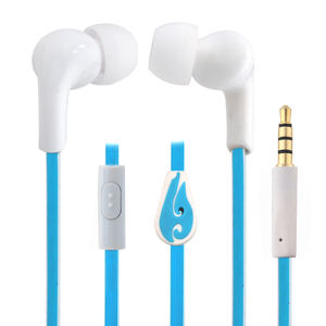 באוזניות קווית אוזניות אופנתיות עם שלט קו 3.5 מ "מ שקע כבל שטוח עבור התנגדות זווית - Product Image 1