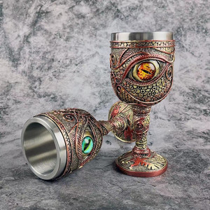 Medieval Vintage Wine <strong>Glasses</strong> DRA56 Halloween Goblet Eyes Decoration Crafts Novelty Resin Red Wine Goblet - Product Image 4