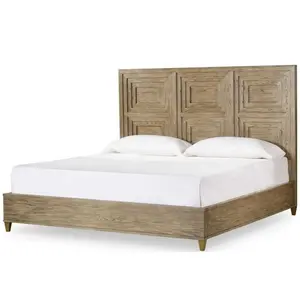Lüks modern ev mobilyası otel yatak amerikan tarzı ahşap tek kişilik yatak odası meşe panel yatak