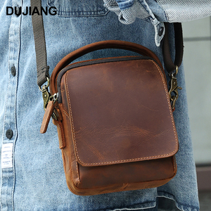 हाई-एंड पुरुषों के पागल घोड़े चमड़े के बड़े-क्षमता आकस्मिक यात्रा बैकपैक व्यवसाय कंप्यूटर ले जाने वाले मैसेंजर बैग - Product Image 1