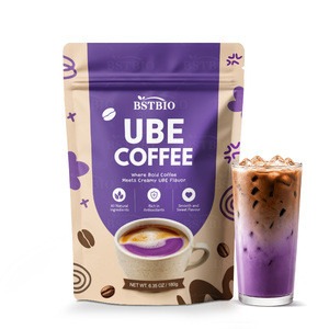 BSTBIO <span class=keywords><strong>Latte</strong></span> in Polvere di Igname Viola con Caffè Arabica per Bevande, Etichetta Privata, 100g/180g/sacchetto, Caffè UBE - Product Image 2