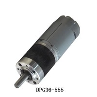 محرك تروس خطي DPG36-555 بقوة 200 واط، 12 فولت/24 فولت، عزم دوران عالي، ضوضاء منخفضة، مع علبة تروس معدنية صغيرة