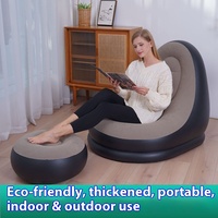 Ensemble de canapé gonflable avec repose-pieds, canapé gonflable en flocage, repose-pieds, salon, meubles gonflables, salon, dossier gonflable