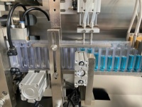 Machine de remplissage et de scellage d'ampoules en plastique à 2 buses pour applications d'emballage de liquides