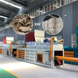 Presse à balles horizontale automatique pour déchets de papier/carton Presse à balles hydraulique/Machine à balles horizontale - Product Image 1