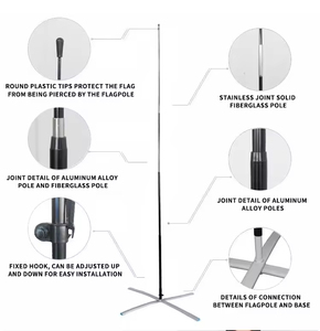 Nhà Sản Xuất Cung Cấp Tùy Chỉnh Thiết Kế Quảng Cáo Hiển Thị Chuyển In Vải Bãi Biển Cờ Bền Polyester Lông Cờ - Product Image 5