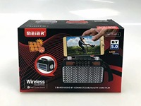 Meier M-533BT-S Portable En Plein Air D'urgence Radio De Bolsillo Con Panneau Solaire Panneau Lumineux Alimenté Lampe De Poche Am Fm Radio