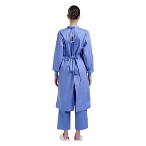 Surgical Supplier Patient Scrub Suits With Pants Light Weight Non-Woven Patient Gown Hospital Uniform