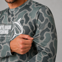 Vêtements de pêche, chemise à manches longues anti-UV UPF, logo personnalisé, vêtements à séchage rapide