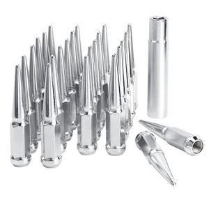 25PCS 14x1.5 6 육각 스파이크 크롬 벌지 도토리 자동차 휠 러그 너트 시보레 실버라도 1995-1999 캐딜락 에스컬레이드 1995-2017 - Product Image 1