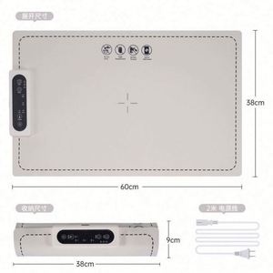 2024 New <b>Foldable</b> Eco-Friendly Rectangle Silicone Electric Heating Warming Tray with Adjustable Temperature - Product Image 6