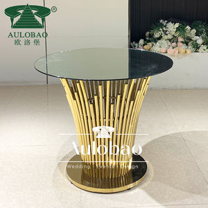 Base de acero inoxidable dorada para mesa de pastel, para decoración de bodas y fiestas - Product Image 6