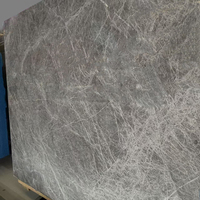 Grande dalle de marbre gris araignée naturel poli pour plan de travail de cuisine, meuble-lavabo de salle de bain, revêtement mural, carrelage de sol