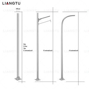 Acier <span class=keywords><strong>galvanisé</strong></span> Liangtu <span class=keywords><strong>2m</strong></span> 2.5m 3m 4m lampadaire personnalisé 3-12m lampadaire solaire extérieur <span class=keywords><strong>poteau</strong></span> de lampadaire - Product Image 1
