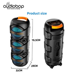 Système audio sans fil pour fête en plein air avec logo personnalisé, haut-parleur extérieur, son BT 5.3, liaison TWS pour plage, stéréo haute fidélité - Product Image 1