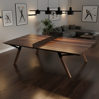 Table de tennis de table moderne en bois dur, imperméable, pour l'intérieur, vente en gros