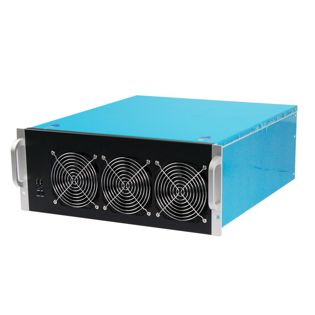 4U Computer Server Case with 6 GPU B85 Motherboard 1840 CPU Power Supply ATX Rack Form Factor Wallet Frame Design