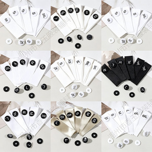 Étiquettes de taille pour vêtements en TPU, étiquettes en tissu XS S M L XL 2XL 3XL 4XL 5XL 6XL, accessoires vestimentaires imprimés numériquement - Product Image 1