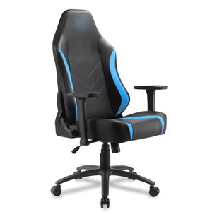Chaise de jeu à hauteur réglable en cuir PU avec cadre en métal Silla Gamer, siège de direction pivotant, appui-tête réglable pour le bureau et la maison - Product Image 3