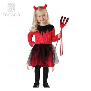 Disfraz de diablo personalizado para niños, nuevo diseño, disfraz de <span class=keywords><strong>bruja</strong></span> <span class=keywords><strong>escarlata</strong></span> para fiesta - Product Image 3