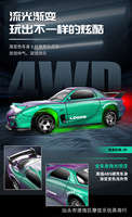 Voiture de course RC rechargeable haute vitesse 3601, 20 km/h, voiture de drift sportive, échelle 1/64, 2,4 GHz, 4 roues motrices, télécommande avec lumières LED