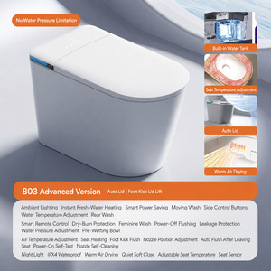 <span class=keywords><strong>WC</strong></span> Smart Monoblocco Moderno con Bidet Integrato, Serbatoio Incorporato, Nessun Limite di Pressione dell'Acqua, <span class=keywords><strong>Coperchio</strong></span> Automatico, Sciacquo con Sensore a Piede, Sedile Riscaldato e Asciugatore - Product Image 5