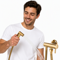 Ensemble de pulvérisateur de bidet musulman pour toilettes, en laiton, à poignée unique, pour la salle de bain, pour le nettoyage féminin