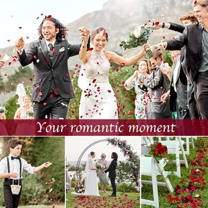 180 pezzi di <span class=keywords><strong>confetti</strong></span> di petali di rosa rossa veri e propri <span class=keywords><strong>fiori</strong></span> da sposa conservati congelati per proposta di san valentino baby shower deco - Product Image 5