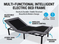 Cadre de lit électrique inclinable et réglable King Size moderne pour hôtel et école, avec télécommande multi-modes et moteur allemand silencieux