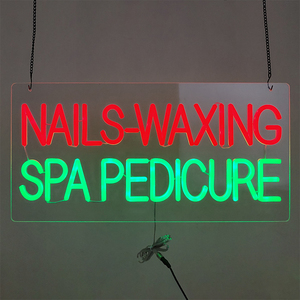 Panneau d'affichage néon 12*24 pouces NAILS-WAXING SPA PEDICURE SIGN Store Neon Sign, Led Advertising Street Display Open Sign for Store - Product Image 4