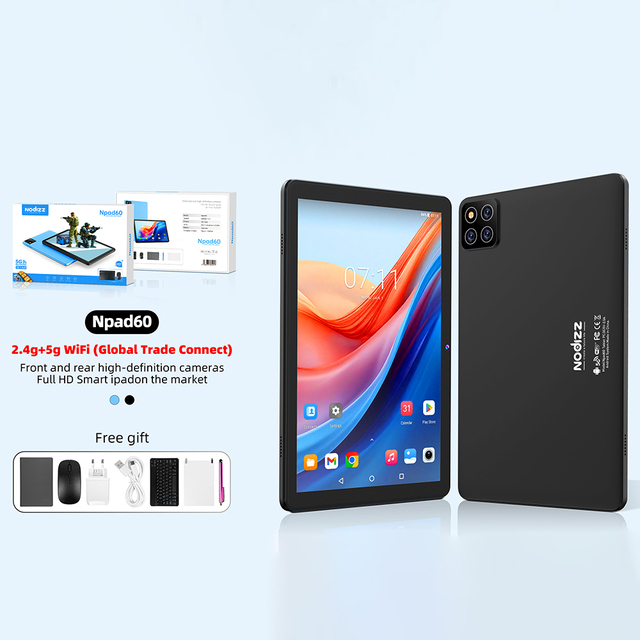2026 Newest NPad 60 10.1" Tablet PC Android 14 12GB RAM 5G/Wi-Fi/4G Business Use Portable Tablet