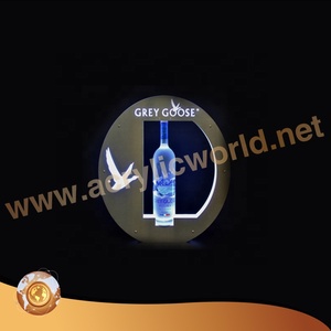 Support de présentation de vin de luxe, présentoir à bouteilles en acrylique personnalisé avec éclairage LED pour vitrine de vente au détail haut de gamme - Product Image 6