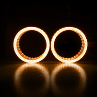 Vente flash : caches de projecteurs de voiture Angel Eyes RGB de 3 pouces, caches de projecteurs de voiture pour feux de jour, couleur blanche, jaune, accessoires de voiture