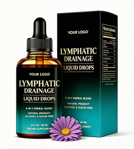 Gotas de Apoyo para el Drenaje Linfático Personalizadas OEM, Mezcla Herbal Orgánica, Tintura de Marca Privada, Suplemento Líquido Reforzador del Sistema Inmunitario - Product Image 1