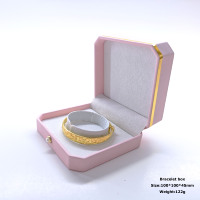 Boîte à bijoux haut de gamme en cuir faite à la main, emballage personnalisé avec logo, boîte cadeau pour bijouterie