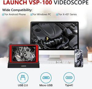 <span class=keywords><strong>LAUNCH</strong></span> X-431 VSP-100 Endoscopio Digital Ultrafino de <span class=keywords><strong>5</strong></span>.5mm, Cámara de Inspección de Video USB HD Multiángulo para X-431 Pro5 PAD VII - Product Image 2